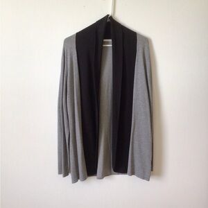 Cyrus Gray and Black Open Cardigan